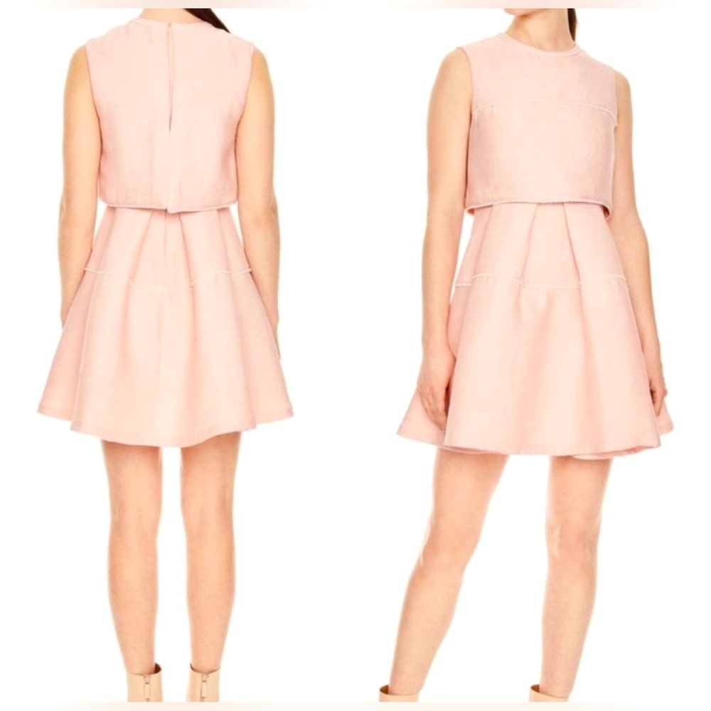 Sandro Paris Pearl Dress in Rose Pink Size Small.